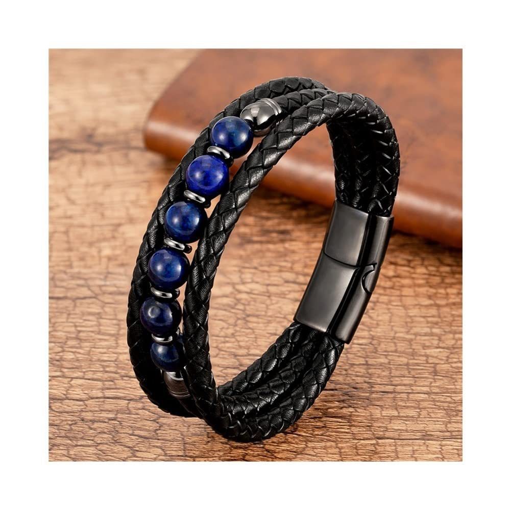 Men's Tigereye Bead Stainless Steel Magnetic Snap Bracelet What Else You Got?