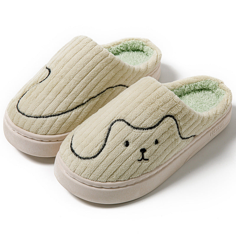 Striped Cat Slippers Indoor Couple Non-slip Floor Bedroom Slipper Winter Warm Plush House Shoes Women Men What Else You Got?