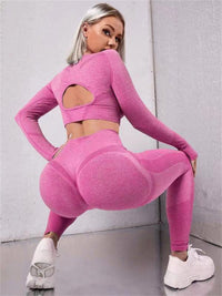 Divine Fit Activewear Set: Butt-Lifting Leggings & Breathable Long Sleeve Top – 10 Colors