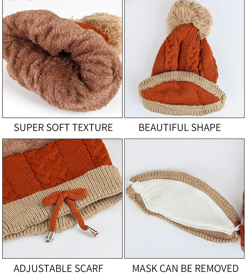 Winter Hat For Women 3pcs Knitted Beanie Hat Scarf Set Warm Hat What Else You Got?
