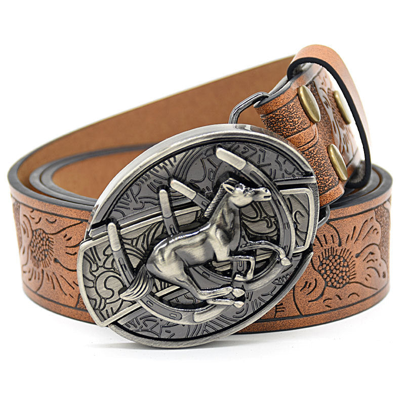 Personality Student Trendy Printing Engraving Smooth Buckle Knife Embossing Belt What Else You Got?