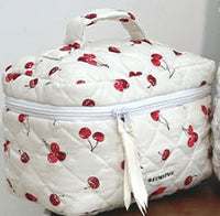 Travel Cosmetic Bag – Portable Cotton Makeup & Skincare Organizer
