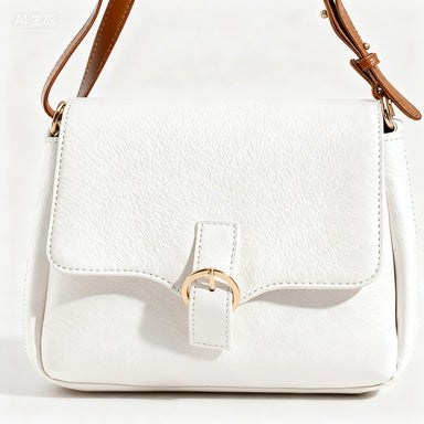 Minimalist Crossbody Bag – Clean Everyday Shoulder Bag in White (Ships from USA) What Else You Got?