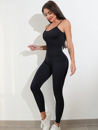 Women's Modest & Flattering Seamless Unitard - Spaghetti Strap Bodysuit for Yoga, Dance & Everyday Wear