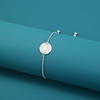 Glow-in-the-Dark Silver Bracelet – Adjustable Luminous Copper Bangle