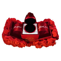 Eternal Rose & Crystal Necklace Gift Set - Forever Love Valentine's Day Jewelry Box for Her