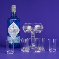 6-Shot Glass Dispenser – Party Drink Serving Stand with Glasses