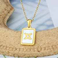 Stainless Steel Zodiac Constellation Necklace