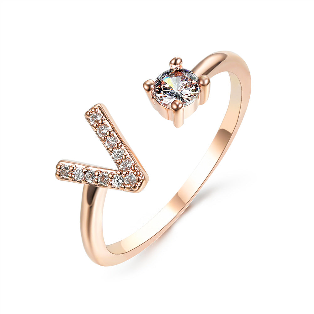New Design Adjustable 26 Initial Letter Ring Fashion Jewelry For Women Simple Elegant Jewelry What Else You Got?