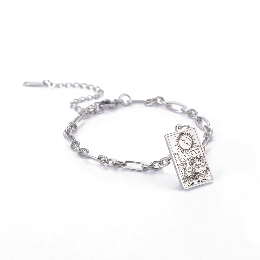 12 Tarot Card Charm Bracelet – Mystical Long Oval Link Chain Fashion Jewelry for Women What Else You Got?