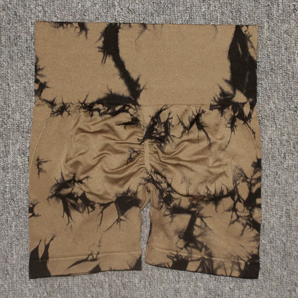 Tie-dye Printed Yoga Pants Summer Quick-drying Fitness Shorts Sexy High-waisted Hip-lifting Leggings Women Pants What Else You Got?