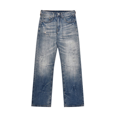 Men's Washed Denim Jeans – Classic Casual Fit