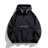 Men’s Half-Zip Hooded Pullover – Lightweight Polyester Sweatshirt M–3XL