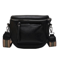 Soft PU Saddle Crossbody Bag – Patchwork Shoulder Purse for Everyday Use