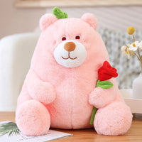Flower Bear Plush Pillow – Adorable Stuffed Animal & Pillow Combo for Kids & Girls