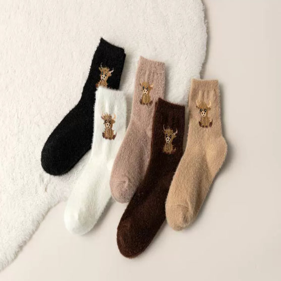 Fleece-lined Thickened Warm Thick Socks Women's Mid-calf Socks Autumn And Winter What Else You Got?