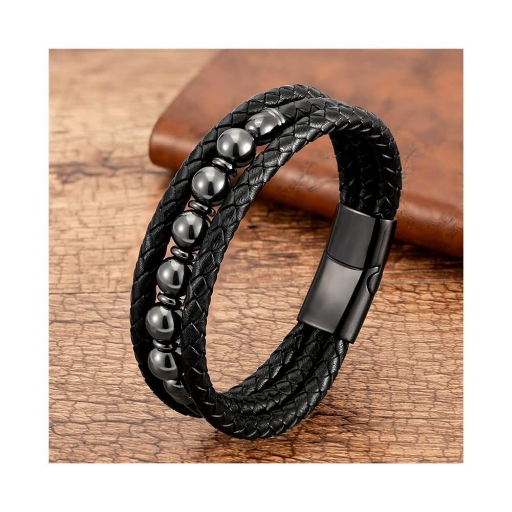 Men's Tigereye Bead Stainless Steel Magnetic Snap Bracelet What Else You Got?
