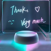 Custom Handwritten LED Message Board Night Light – Personalized Acrylic Lamp with RGB Colors