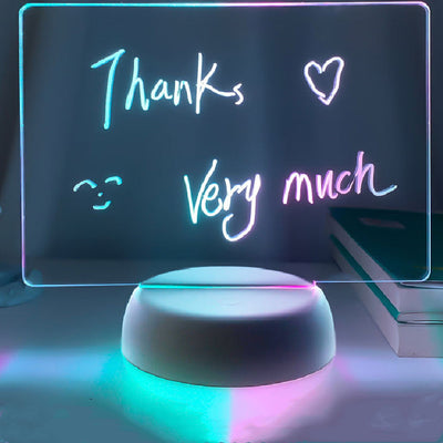 Custom Handwritten LED Message Board Night Light – Personalized Acrylic Lamp with RGB Colors