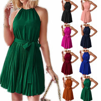 Chiffon Sundress – Halter Strapless Maxi Dress for Beach & Summer Elegance