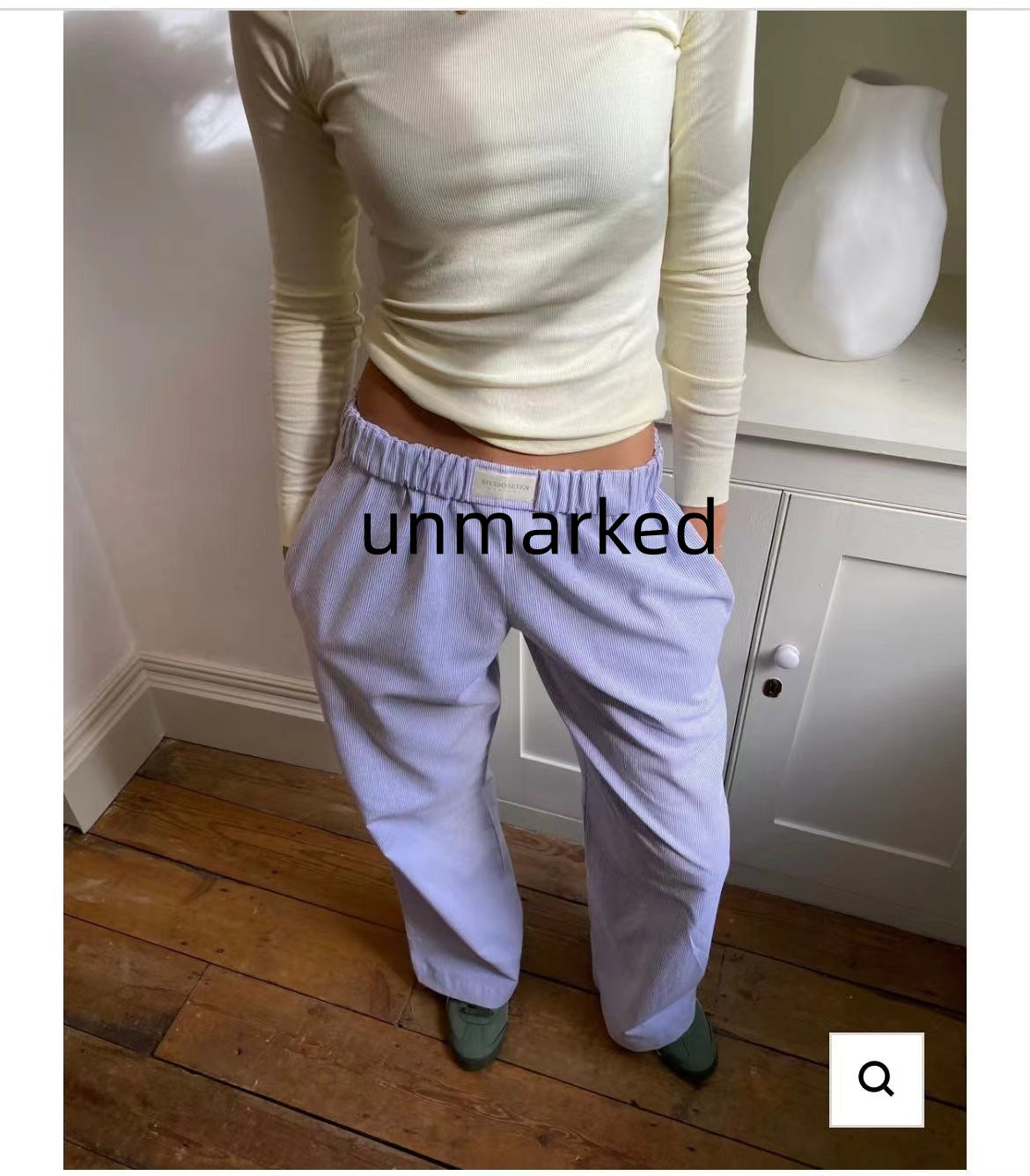 Fashion Y2K Striped Straight Trousers Summer Elastic High Waist Wide Leg Pants For Women What Else You Got?