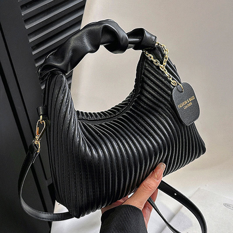 Women’s PU Leather Pleated Cloud Crossbody Bag What Else You Got?