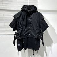 All-Season Men’s Utility Hoodie Jacket – Durable Casual Workwear with Loose Fit