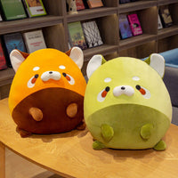 Adorable Round Roll Raccoon Plush Pillow – Soft & Cuddly in 2 Sizes & Colors