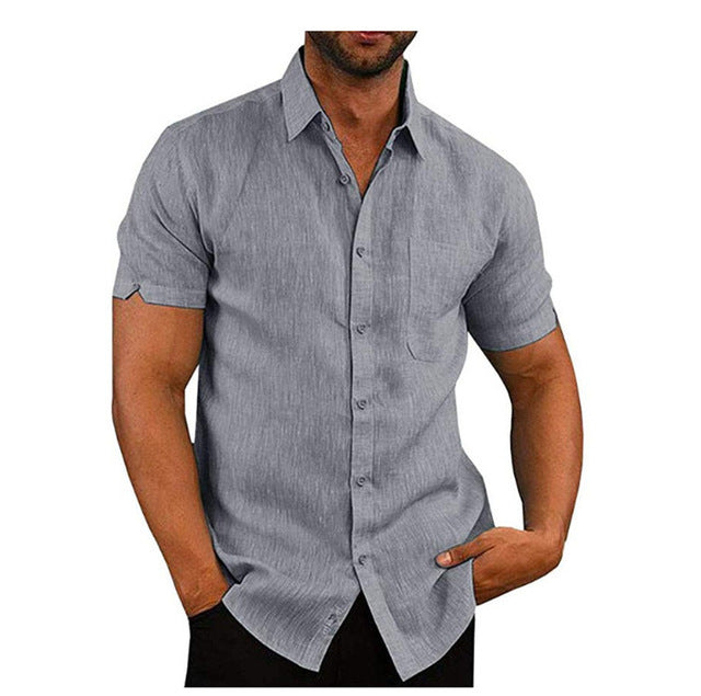 Men Short Sleeve Summer Solid Shirts Casual Loose Tops Tee What Else You Got?