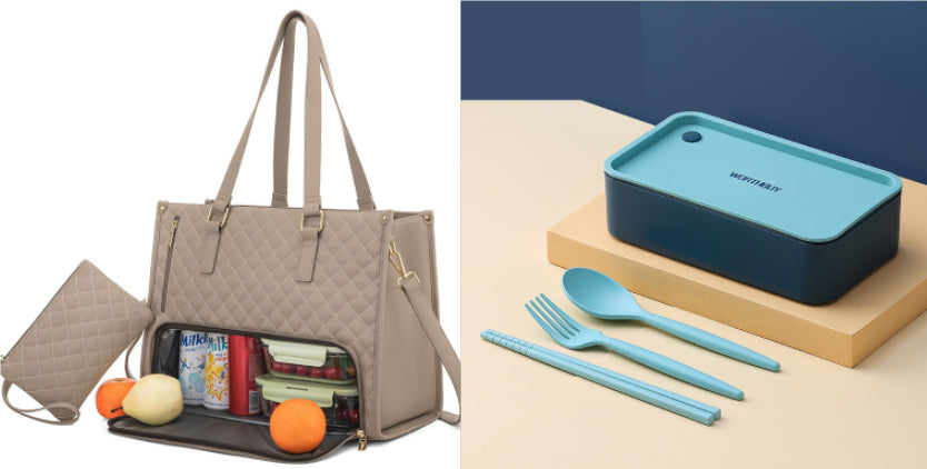 Convenient Commute New Lunch Bag Women's Insulated Lunch Box Women's Leak-proof Large Purse Diagonal Computer Storage What Else You Got?