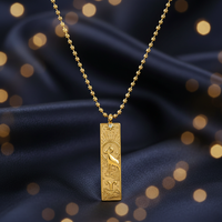 Zodiac Bar Tag Pendant Necklace – Engraved Celestial Jewelry in Titanium Steel