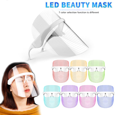7-Color LED Light Therapy Facial Mask – Multi-Color Skincare & Beauty Mask