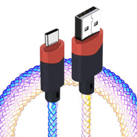 Vibrant RGB Charging Cable - Magic Color Gradient Tech Accessory