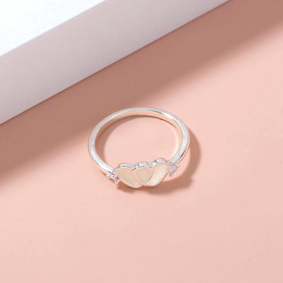 Glow-in-the-Dark Heart Ring – Adjustable Electroplated Copper Band