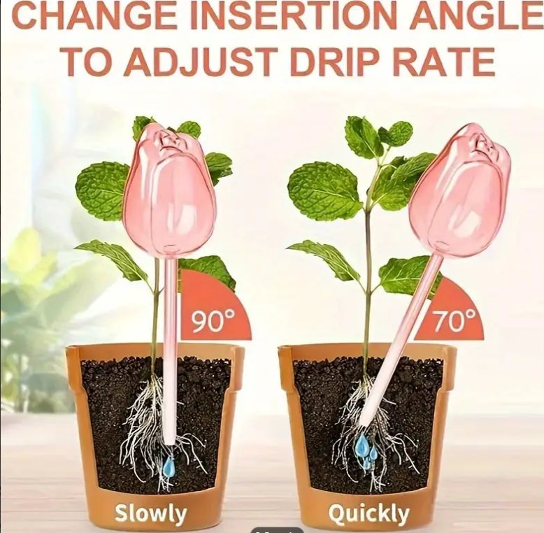Pink Tulip Plant Watering Balls Suitable For Indoor And Outdoor Plants Automatic Plant Drippers Automatic Watering What Else You Got?
