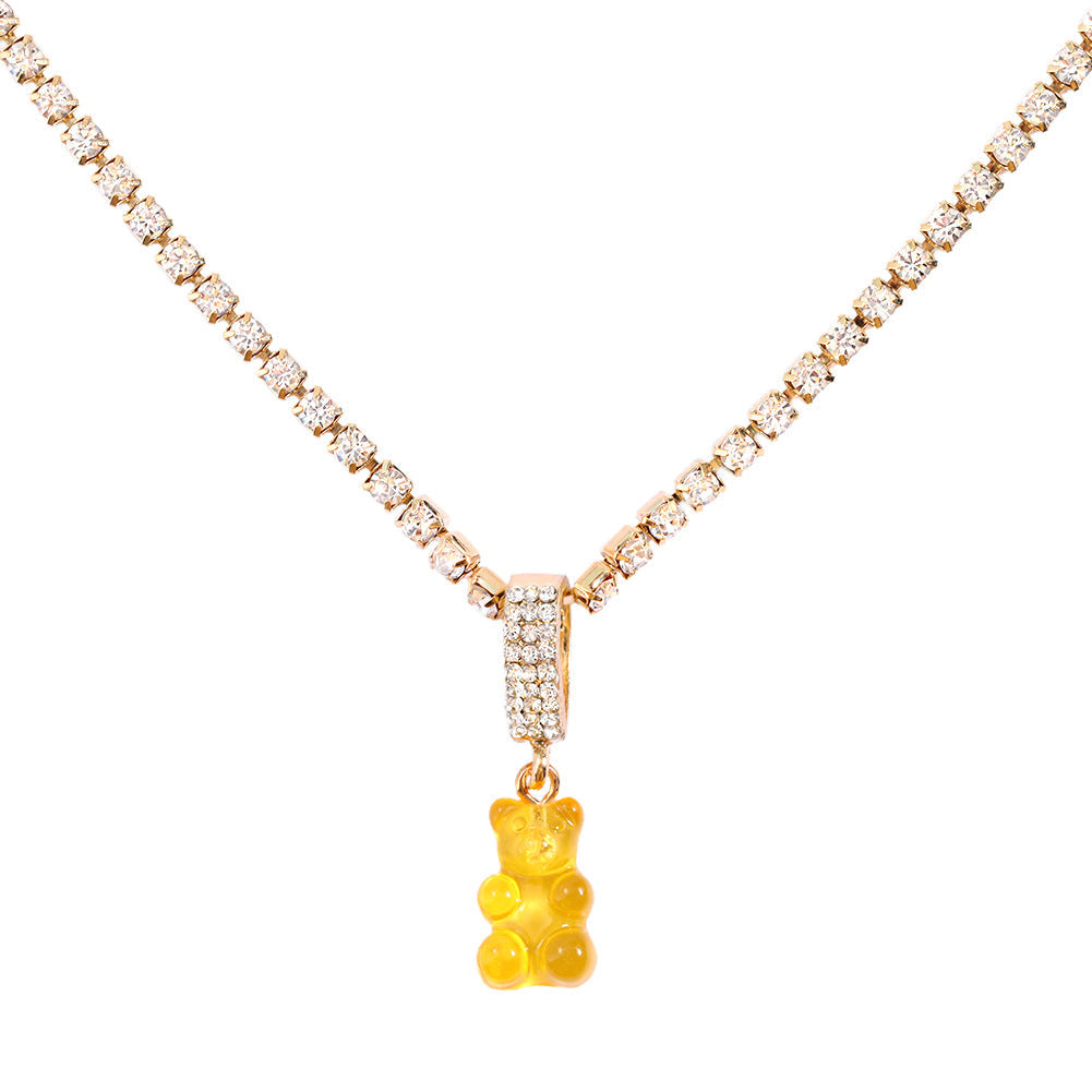 Fashion Cartoon Bear Diamond Necklace What Else You Got?