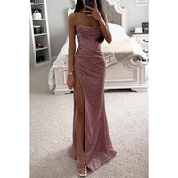 Graceful Split Suspender Evening Gown - Modest & Luxurious Christian Dress for Women