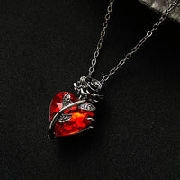 Hearts of Love: Rose & Scripture Heart-Shaped Necklace for Valentine's Day