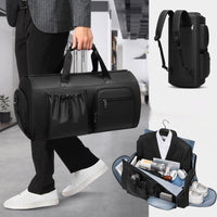 Waterproof Suit Travel Bag – Foldable 36–55L Backpack with Shoe & Wet/Dry Compartments