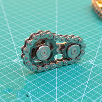 Stainless Steel Chain Gear Fidget Spinner – Premium EDC Stress Relief Flywheel Gyro