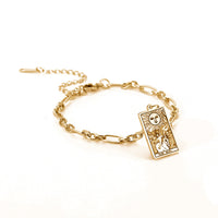 12 Tarot Card Charm Bracelet – Mystical Fashion Jewelry with Gold & Steel Options