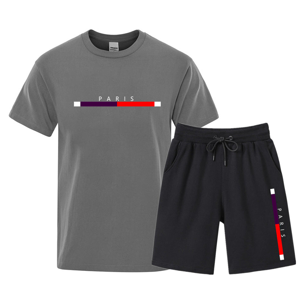 Men’s Cotton T‑Shirt & Shorts Set – Casual Printed Two‑Piece Outfit for Sports & Leisure (S–3XL) What Else You Got?