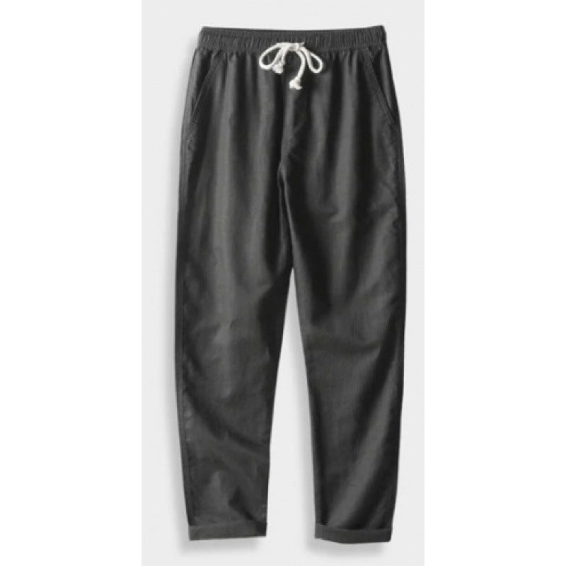 Men's Stand Collar Versatile Slim Cotton And Linen Casual Pants What Else You Got?