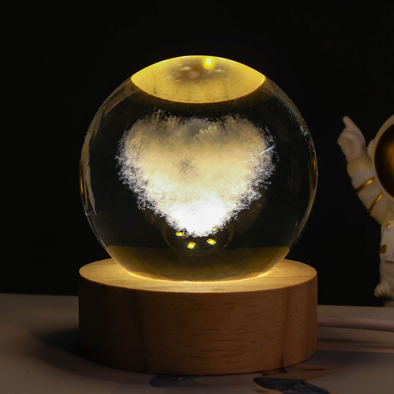 Luminous Starry Sky And Planets Moon Moon Crystal Ball Small Night Lamp Projection Ambience Light Creative Gift New Strange Gift What Else You Got?