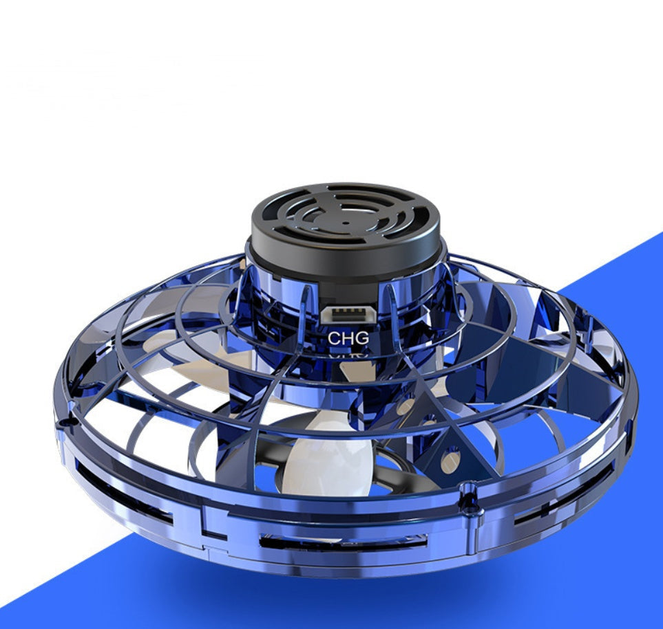 Mini Fingertip Gyro Interactive Decompression Toy Drone LED UFO Type Flying Helicopter Spinner Toy Kids What Else You Got?