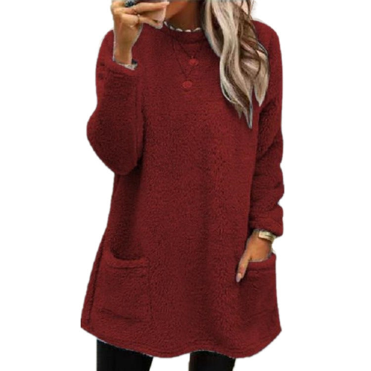 Women’s Winter Fleece Pullover Sweater with Pockets What Else You Got?