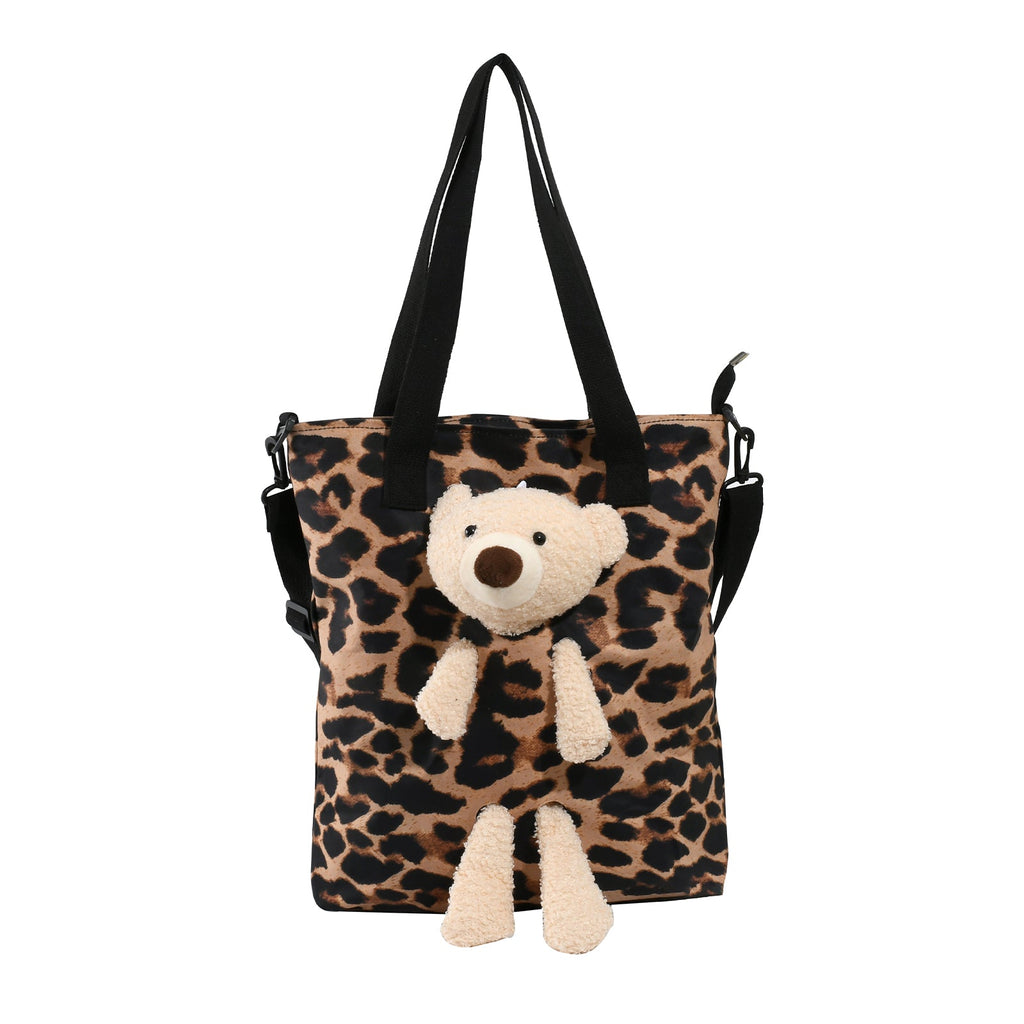 Cute Bear Tote Bag – Soft Casual Shoulder Bag for Everyday Carry (Coffee) What Else You Got?