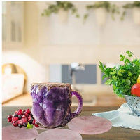 400ml Mineral Crystal Coffee Mug – Gemstone Resin Design, Unique Home & Kitchen Gift, 3D Artisan Mug