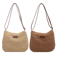 Elegant Handwoven Straw Tote Bag for Beach & Vacation - Coastal Chic Summer Shoulder Bag