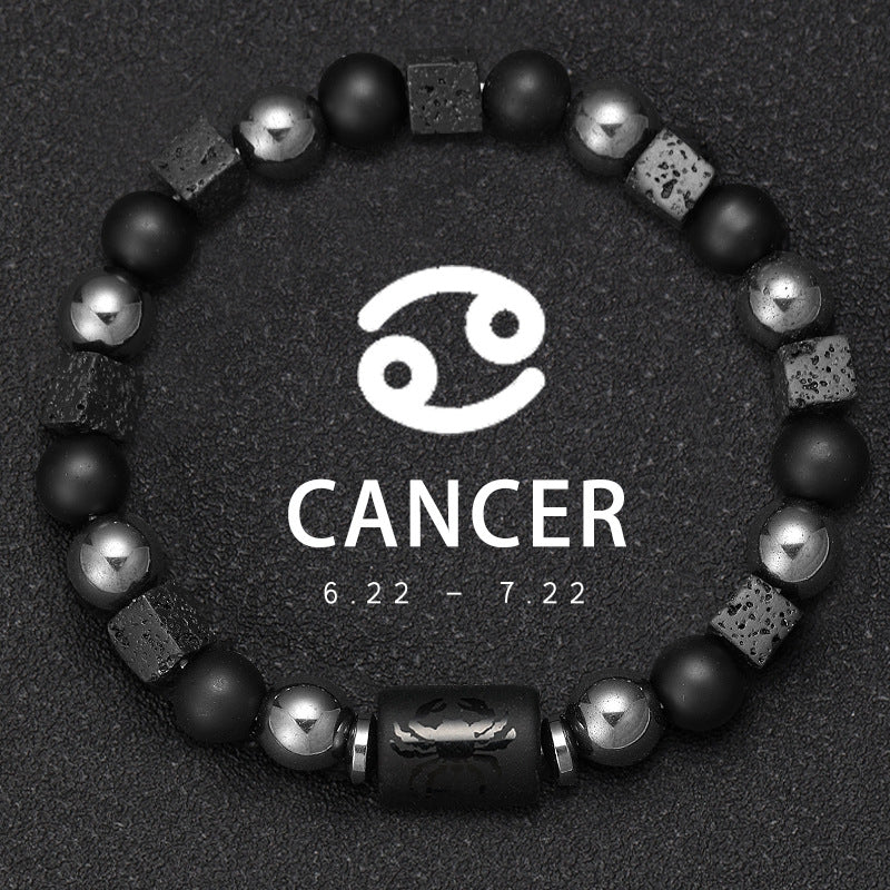 Twelve Zodiac Bracelet Couples Volcanic Stone Handmade Beaded Bracelet Accessory What Else You Got?